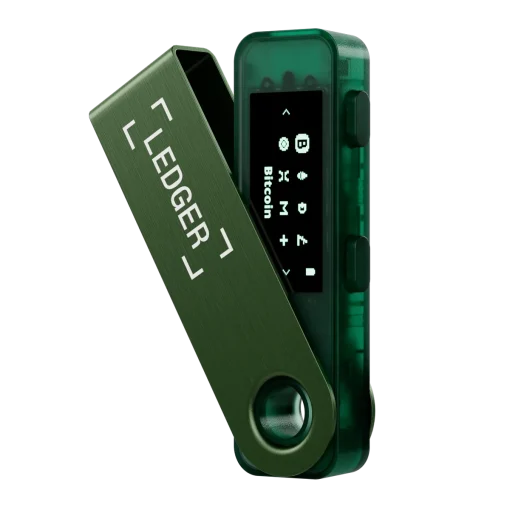 Ledger Nano S Plus + emerald green לדג'ר נאנו אס פלוס ירוק אמרלד