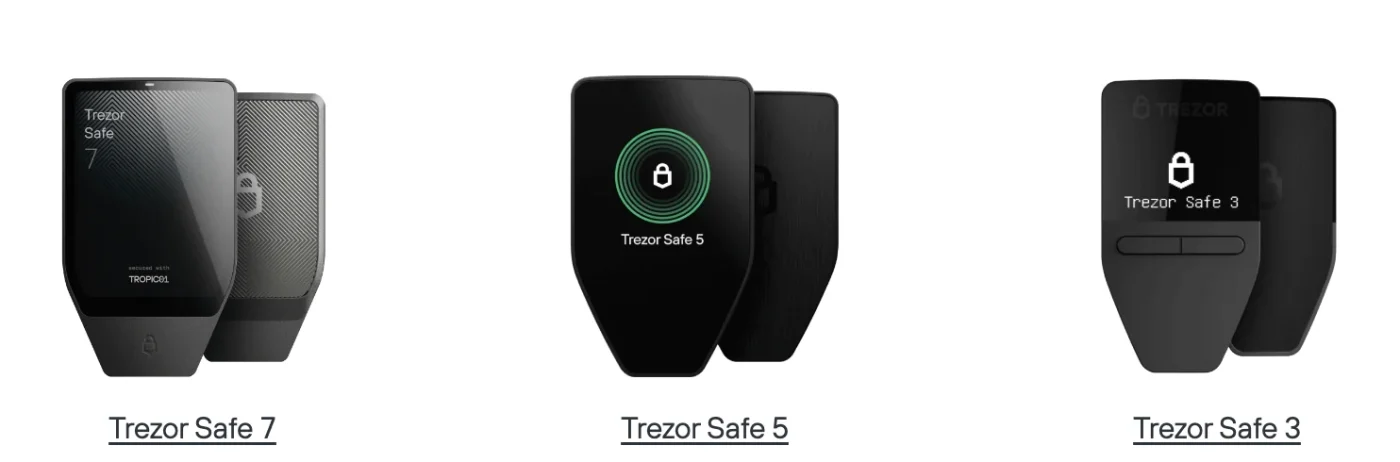 trezor safe all types